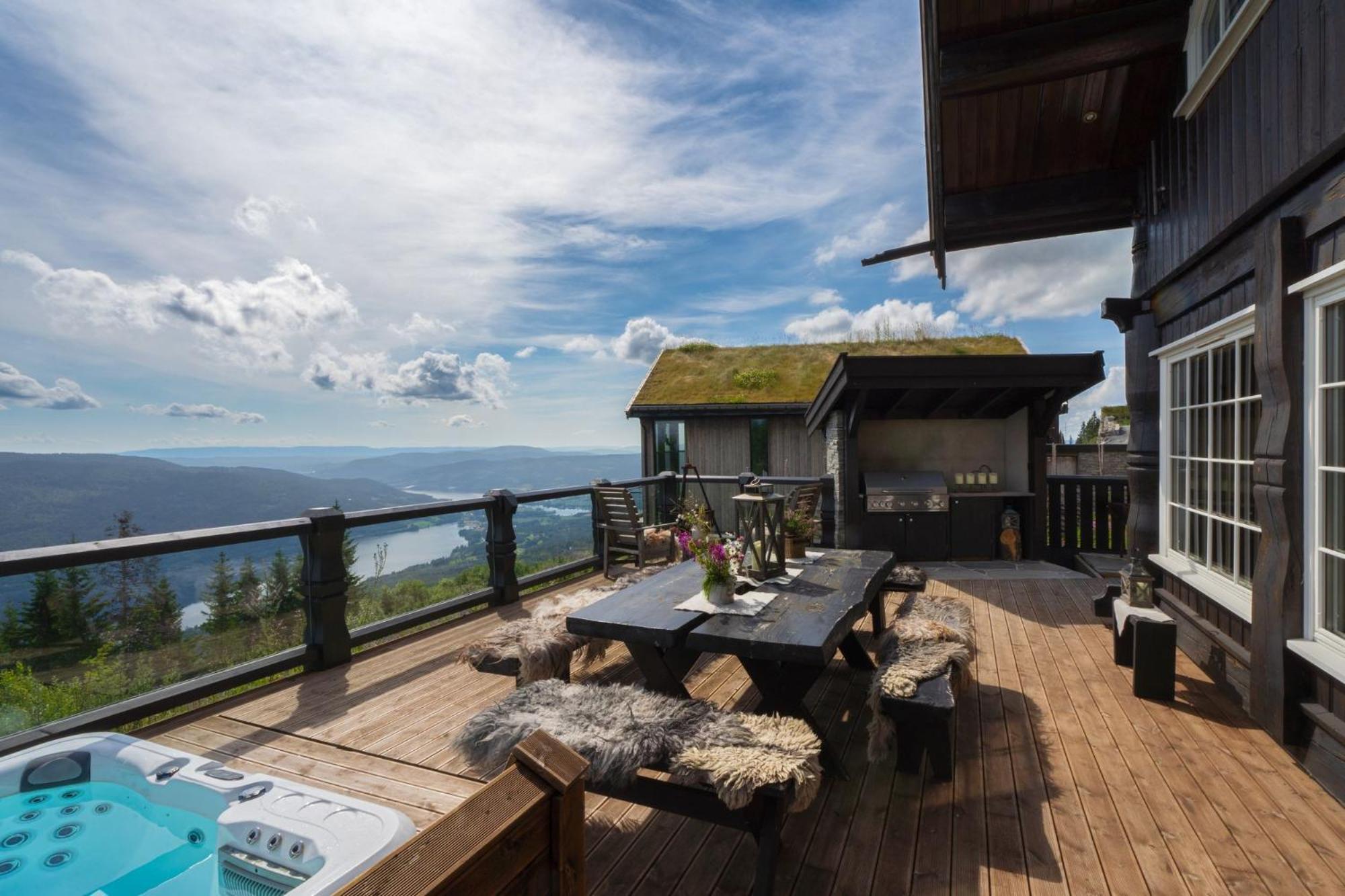 Norefjell - Storhytte Med Jacuzzi Og Fantastisk Beliggenhet Noresund Dış mekan fotoğraf